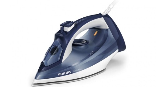 Philips PowerLife Steam Iron - Blue GC2996 - First image used as a guide ONLY. Carton and\or items have been severly affected by water damage.