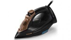 Philips PerfectCare Steam Iron - Black/Gold - GC3929/64 - First image used as a guide ONLY. Carton and\or items have been severly affected by water damage.