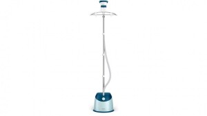 Philips EasyTouch Plus Garment Steamer - Blue/White - GC518/20 - First image used as a guide ONLY. Carton and\or items have been severly affected by water damage.