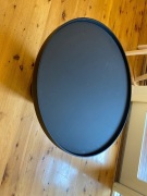 Poller Small Table - Black Powder Coat Steel on Black Marble Base - 2