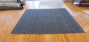 Grate Rug 100% Wool Charcoal 1.7x2.4m - 2