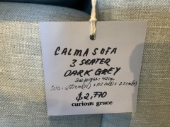 Calma Sofa, 3 Seater, Grey Fabric - 3
