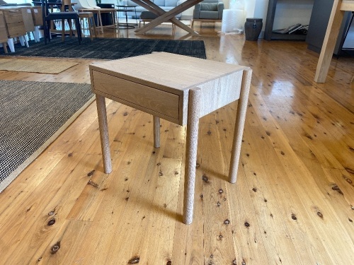 Exclusive Linear American Oak Bedside Table