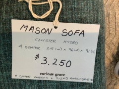 Mason 4 Seater Sofa, Cluster Hydro Green/Blue - 3
