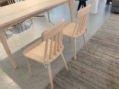 Quantity of 4 Sipa Cut Dining Chairs, Solid European Ash - 2
