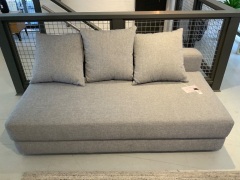 Lila Sofa Bed, Madrid Storm Fabric, 3 x Cushions