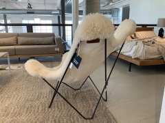 Icelantic Pampa Mariposa Shorn Lambs Wool Lounge Chair - 2