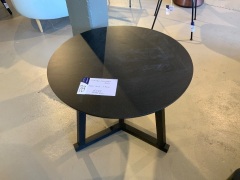 Tripod Side Table, Black Timber
