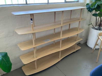 Gabriel Tan Wave Shelf, Bleached Ash