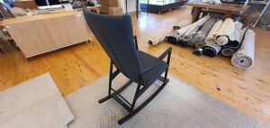 Nofu 1040 Rocking Chair Grey Fabric with Black Frame - 2