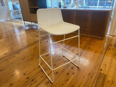 C603 Indoor/Outdoor Bar Chair White