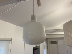 Amp Lamp Pendant Small White