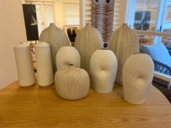 9 x Assorted Chalk Large Vases