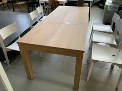 Straight Extendable Dining Table, Solid European Oak