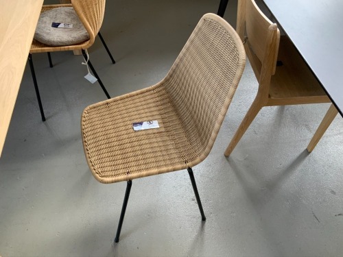 Basket Chair, Indoor/Outdoor, Honey PU/Black
