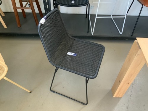 Basket Chair, Indoor/Outdoor C607, Black Steel Base (Marked Top)