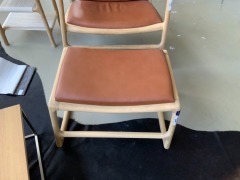 Dakar Whisky Leather Arm Chair, with Rocking Stool - 2
