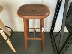 Jade Bar Stool by Nathan Young, Walnut Hardwood