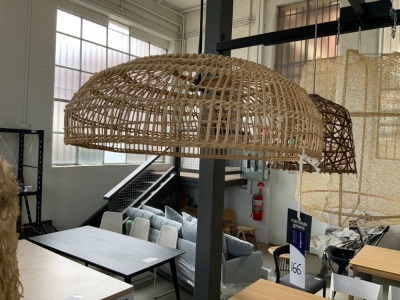 Wicker Hanging Shade, 60cm Dia