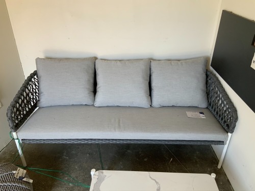 LA Vie Outdoor Sofa, 3 Seater, Grey