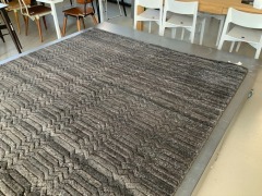 Armadillo Barber Knot Rug, colour: Carbon, 2m x 3m, 80% Wool, 20% Cotton - 2