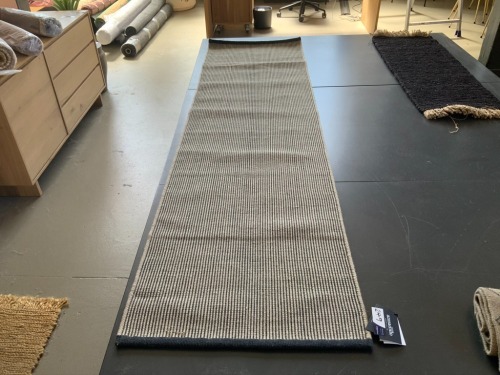 Armadillo Rope Natural/Black Wool/Cotton Runner, 0.78m x 2.85m