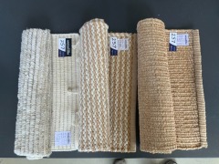 Quantity of 3 x Armadillo Door Mats, various colours, 2 x Jute, 1 x Wool