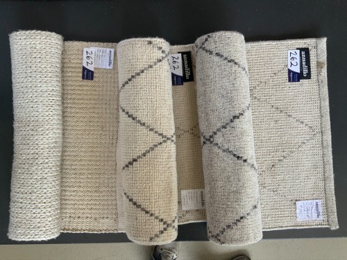 Quantity of 3 x Armadillo Door Mats, various colours, part Wool