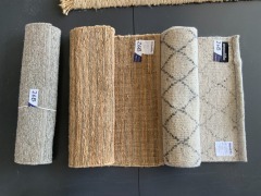 Quantity of 3 x Armadillo Door Mats, various colours, 1 x Wool/Cotton, 1 x Hemp, 1 x Unknown