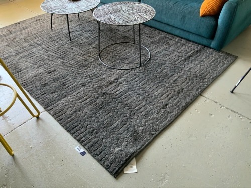 Armadillo Savannah Berber Knot Rug Carbon, 80% Wool, 2m x 3m