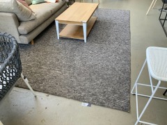 Armadillo Husk Ink Floor Rug, 40% Wool, 20% Cotton & Hemp, 2.5m x 3.5m