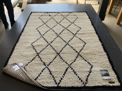 S.O.U.L Lana Maroco Black/Beige Rug, 100% Wool, 1.6m x 2.3m