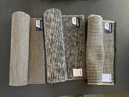 Quantity of 3 x assorted Door Mats, 2 x Jute, 1 x Wool/Cotton, 1 x Damaged