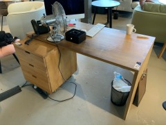 Office Desk with 3 Drawers, 140cm x 70cm W x 94cm D