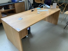 Office Desk with 3 Drawers, Mobile Pedestal, 2000mm x 870mm W - 2