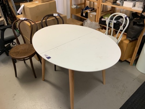 White Kitchen Table, Small & 3 x Brentwood Chairs