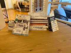 Large Stack of Assorted Interior Design Books and Magazines
