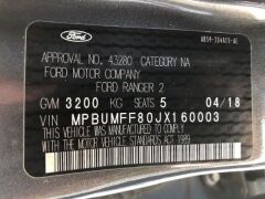 2018 Ford Ranger 4WD Dual Cab Ute 2.2 Lt 6 Speed Manual, Kilometres: 45,440 - 22