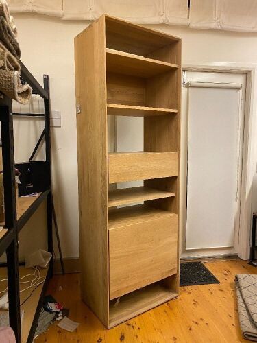 Ikea 4 Shelf 2 Door Storage Cupboard 2120x700x460mm