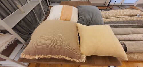 Assorted Loft Sand Blasted Cushions