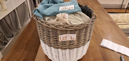 Laundry Basket of Sample Textiles
