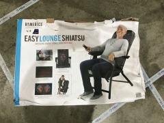 HoMedics Easy Lounge Shiatsu Massage Chair MCS-1210HBK-AU - First image used as a guide ONLY. Carton and\or items have been severly affected by water damage. - 2
