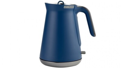 Morphy Richards Aspect Black Chrome 1.5L Kettle - Deep Blue 100022 - First image used as a guide ONLY. Carton and\or items have been severly affected by water damage.
