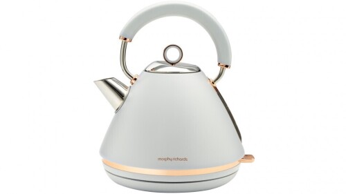 Morphy Richards Accents Rose Gold 1.5L Pyramid Kettle - Ocean Grey 102042 - First image used as a guide ONLY. Carton and\or items have been severly affected by water damage.