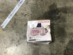 Morphy Richards Evoke 1.5L Jug Kettle - Rose Quartz 104417 - First image used as a guide ONLY. Carton and\or items have been severly affected by water damage. - 2