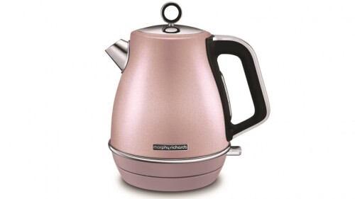Morphy Richards Evoke 1.5L Jug Kettle - Rose Quartz 104417 - First image used as a guide ONLY. Carton and\or items have been severly affected by water damage.