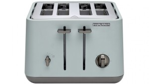 Morphy Richards Aspect Chrome Trim 4 Slice Toaster - Willow Green 240025 - First image used as a guide ONLY. Carton and\or items have been severly affected by water damage.