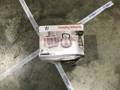 Morphy Richards Evoke 4 Slice Toaster - Rose Quartz 240117 - First image used as a guide ONLY. Carton and\or items have been severly affected by water damage. - 2