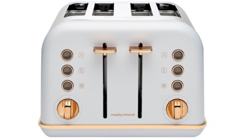 Morphy Richards Accents Rose Gold 4 Slice Toaster - Ocean Grey 242042 - First image used as a guide ONLY. Carton and\or items have been severly affected by water damage.