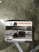 Morphy Richards Accents Rose Gold 4 Slices Toaster - Black 242107 - First image used as a guide ONLY. Carton and\or items have been severly affected by water damage. - 2